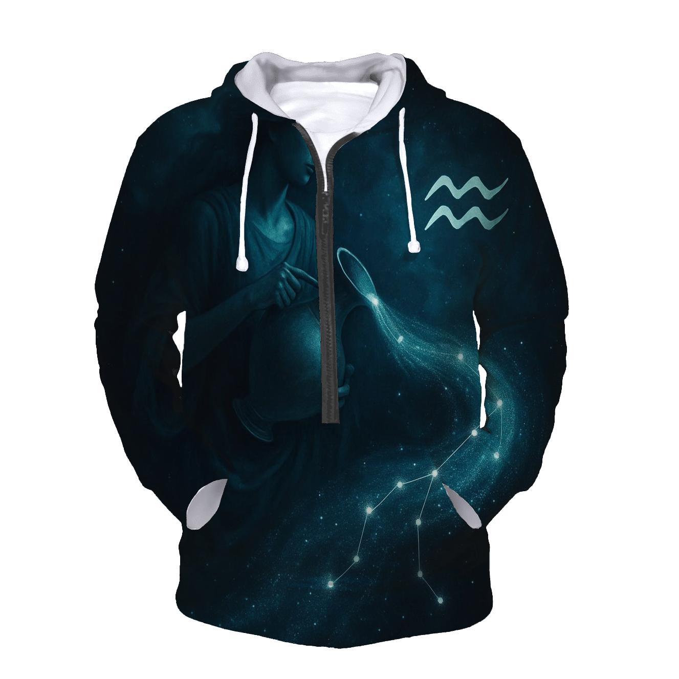 Aquarius Water Bearer Nebula Pour graphic hoodies