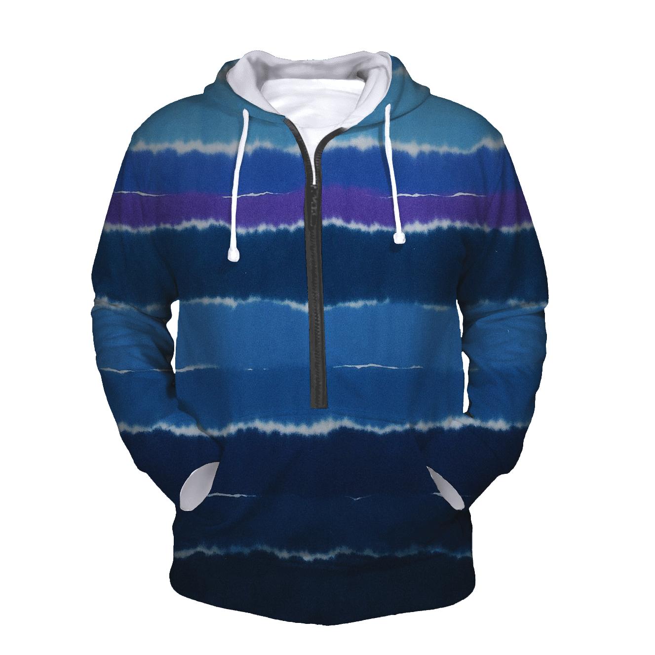 Horizon Stripe Deep Space Layers premium hoodies