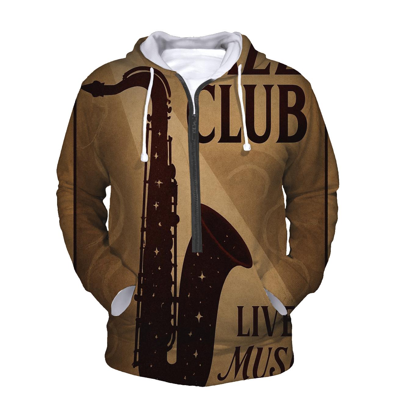 Vintage Jazz Club Night Poster With Starry Spotlight hoodie designs