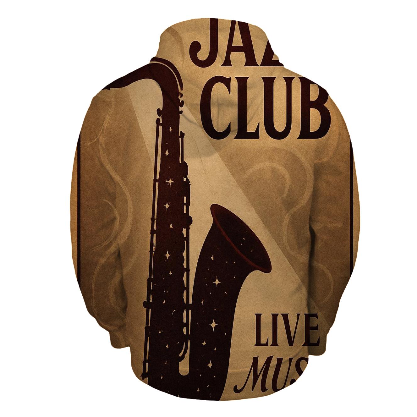 Vintage Jazz Club Night Poster With Starry Spotlight hoodie designs