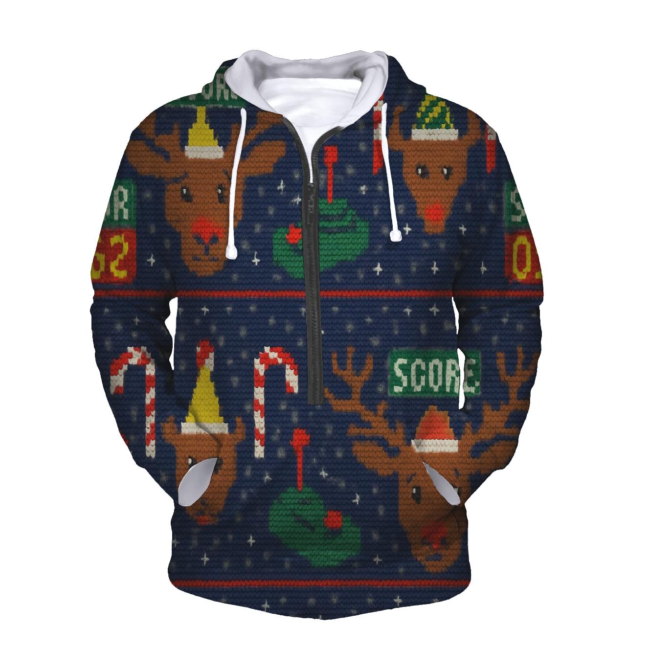 Reindeer Arcade Pixel Party Design hoodie trends