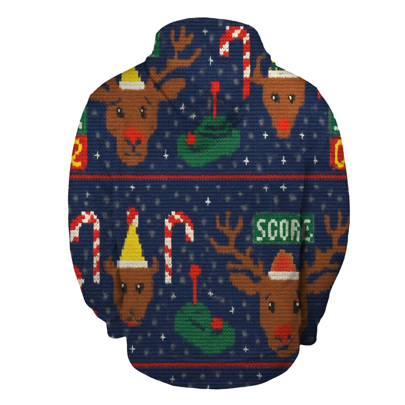 Reindeer Arcade Pixel Party Design hoodie trends