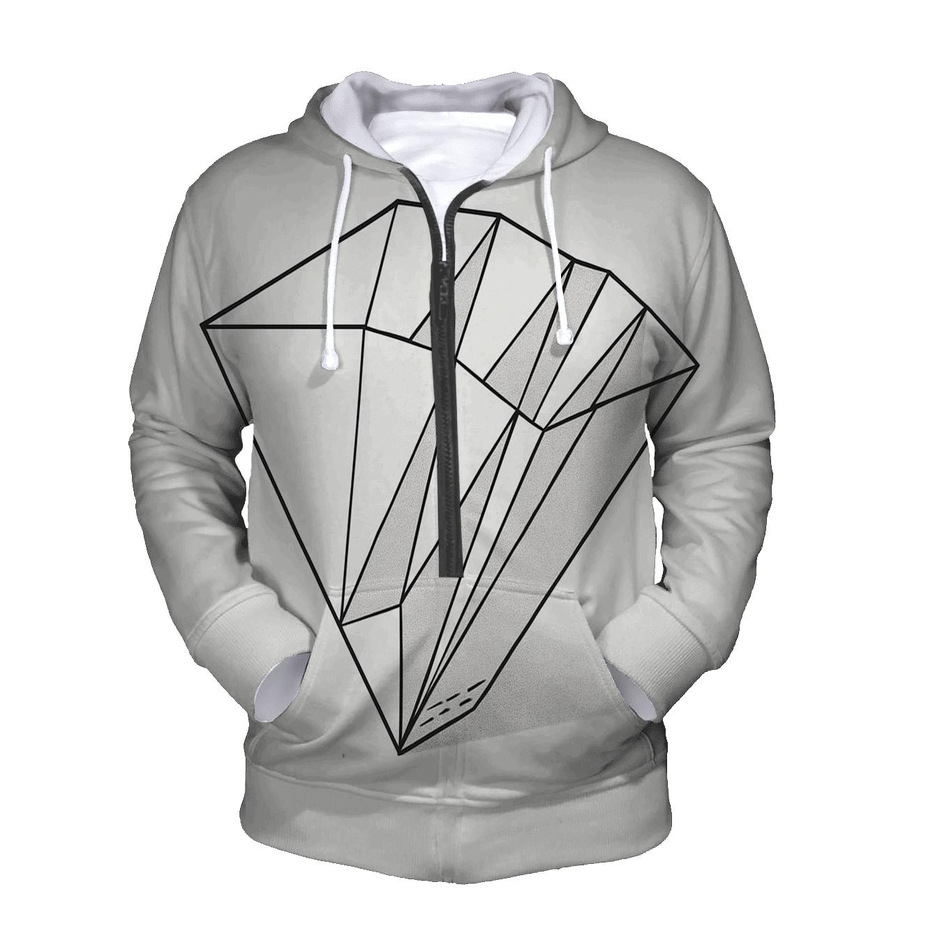 Filter Fold Geometry premium hoodies