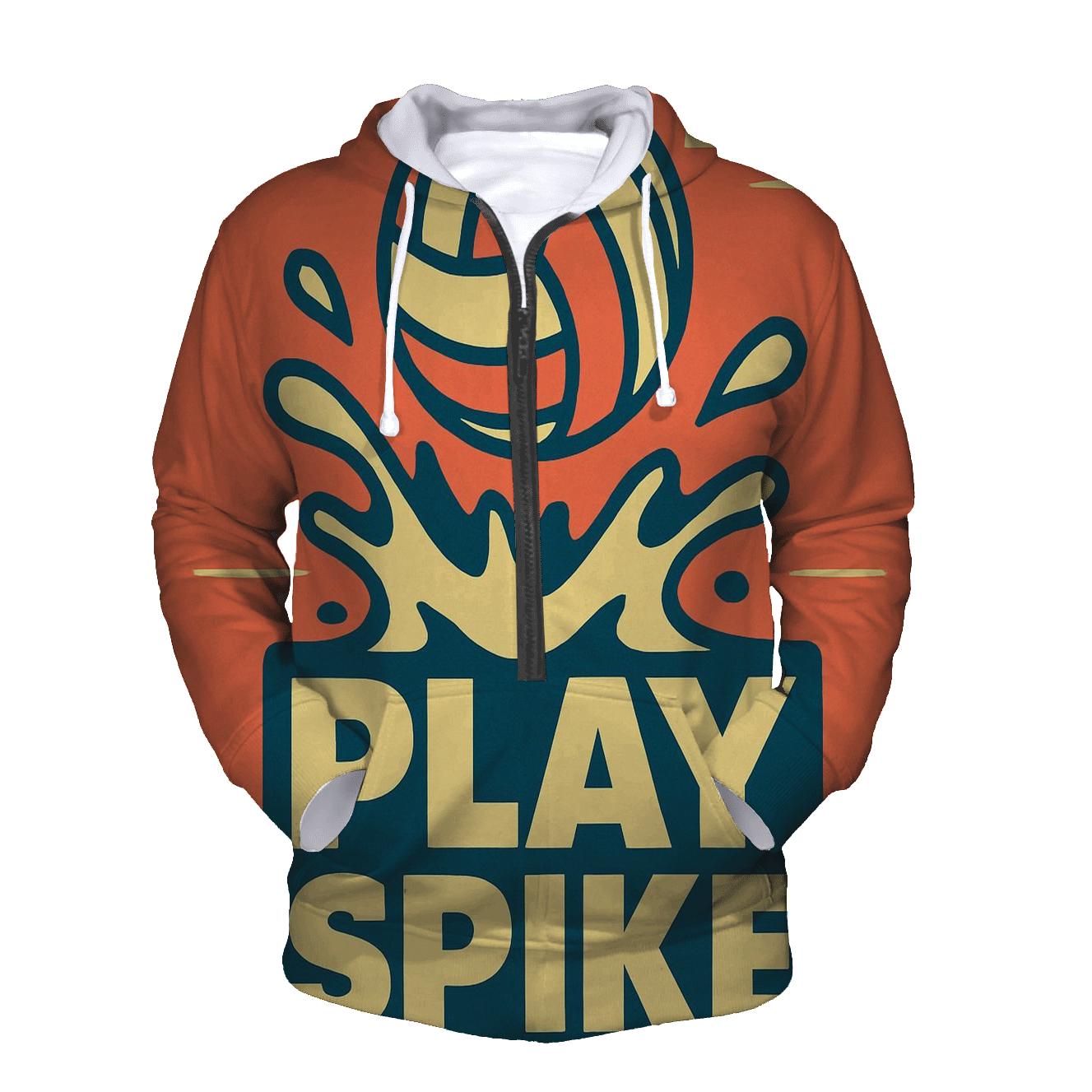 Volleyball Beach Sand Splash Typography designer hoodies