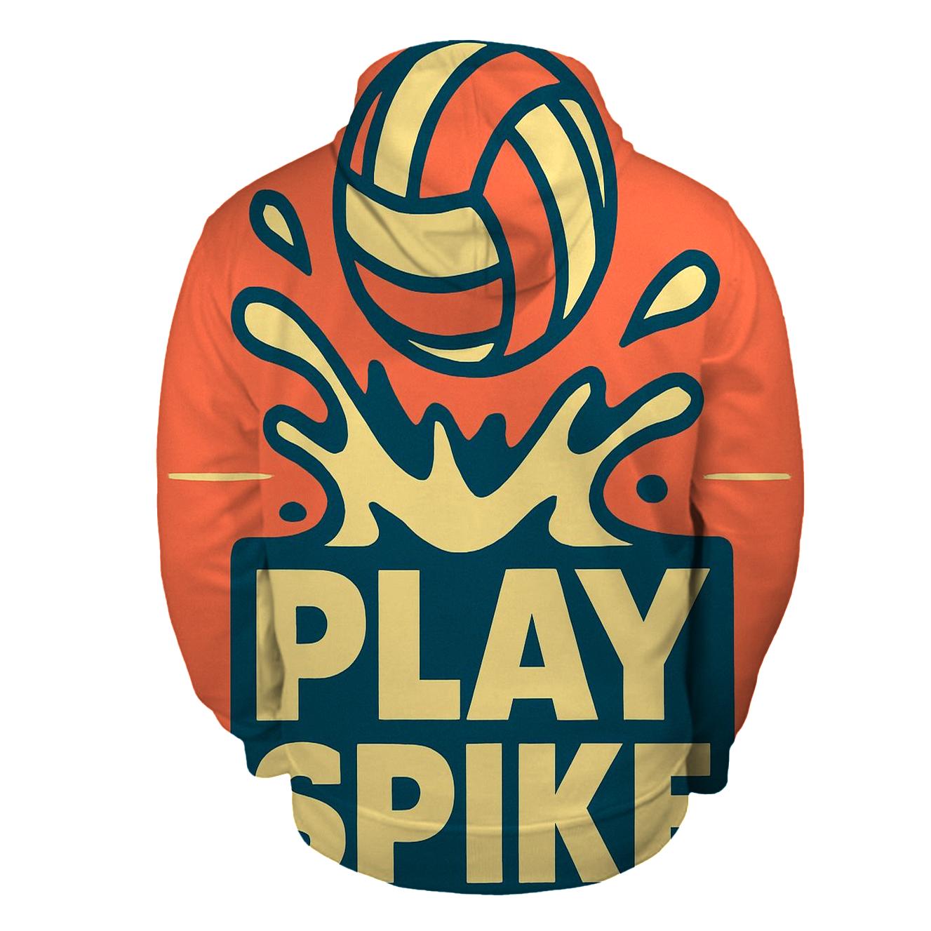 Volleyball Beach Sand Splash Typography designer hoodies