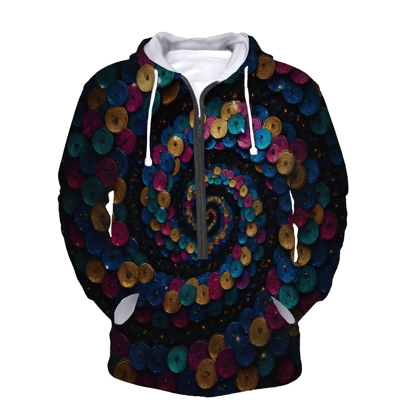 Jewel Tone Sequin Spiral hoodie designs