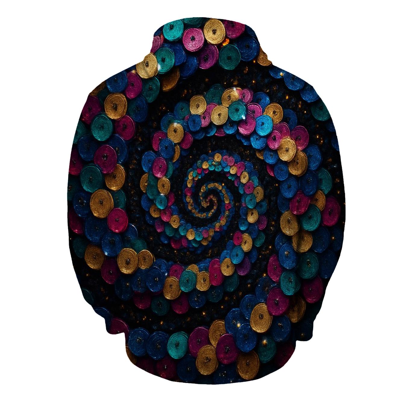 Jewel Tone Sequin Spiral hoodie designs