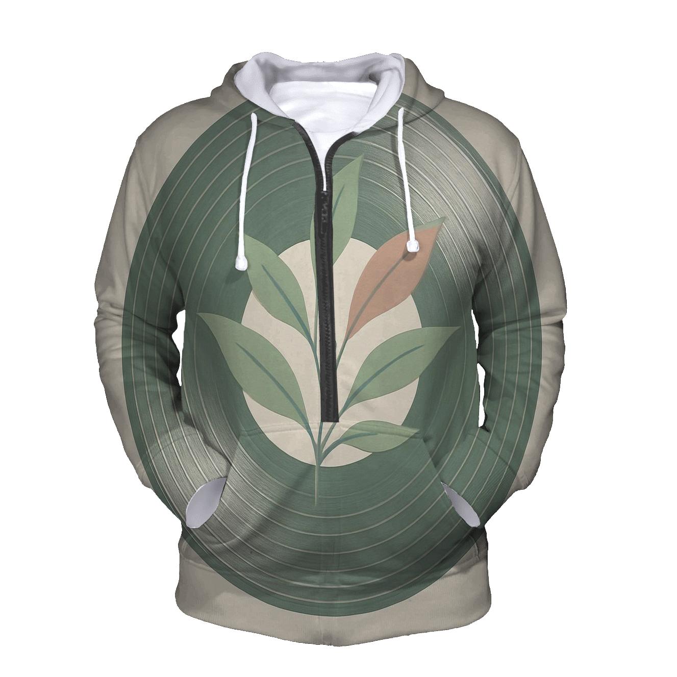 Vinyl Record Botanical Spin pullover hoodies