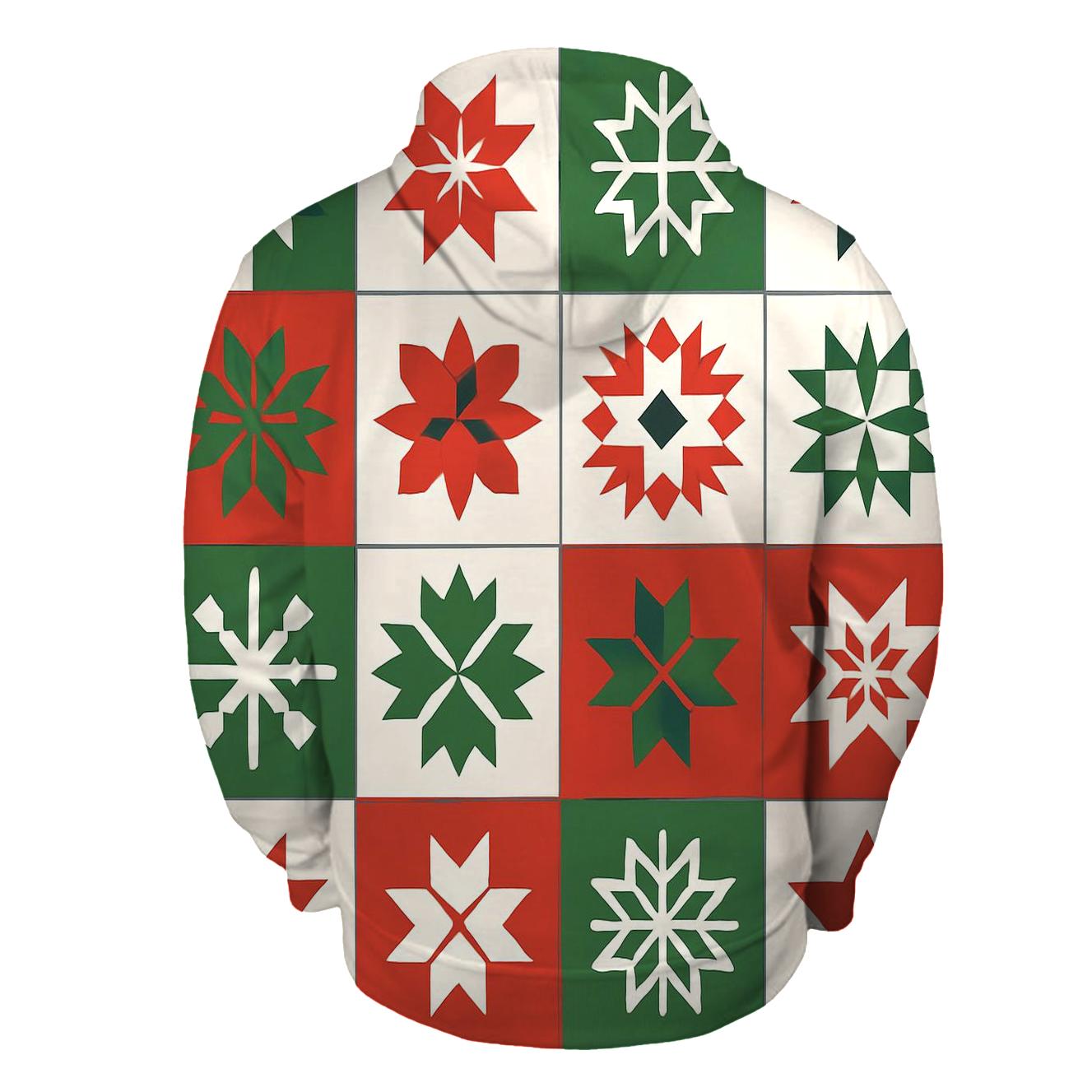 Snowy Star Quilt Blocks hoodie trends