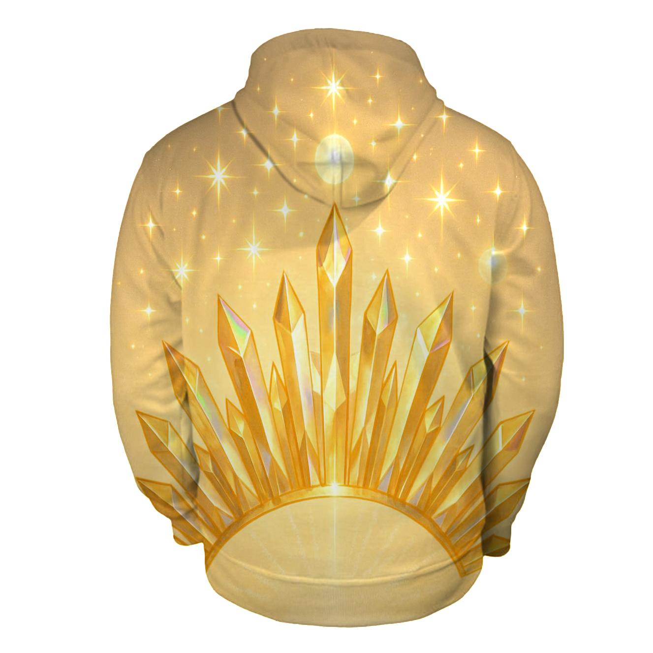 Golden Prism Crownburst embroidered hoodies