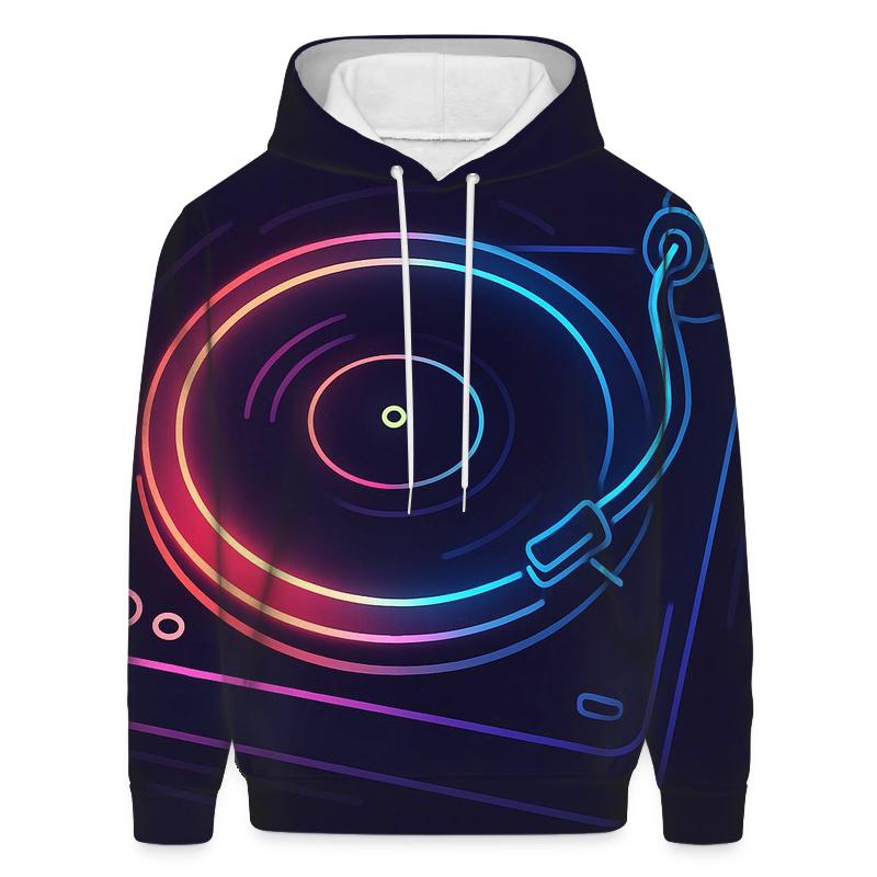 Neon Marquee Turntable zip-up hoodies