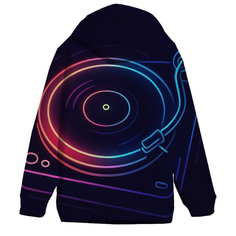 Neon Marquee Turntable zip-up hoodies