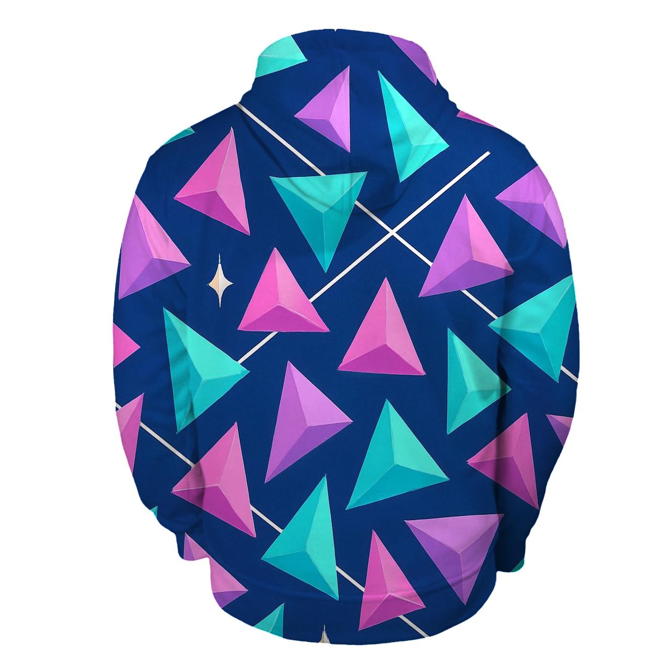 Laser Prism Triangle Scatter premium hoodies