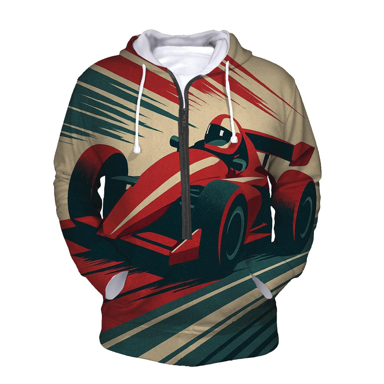 Retro Futurist Racing Poster pullover hoodies