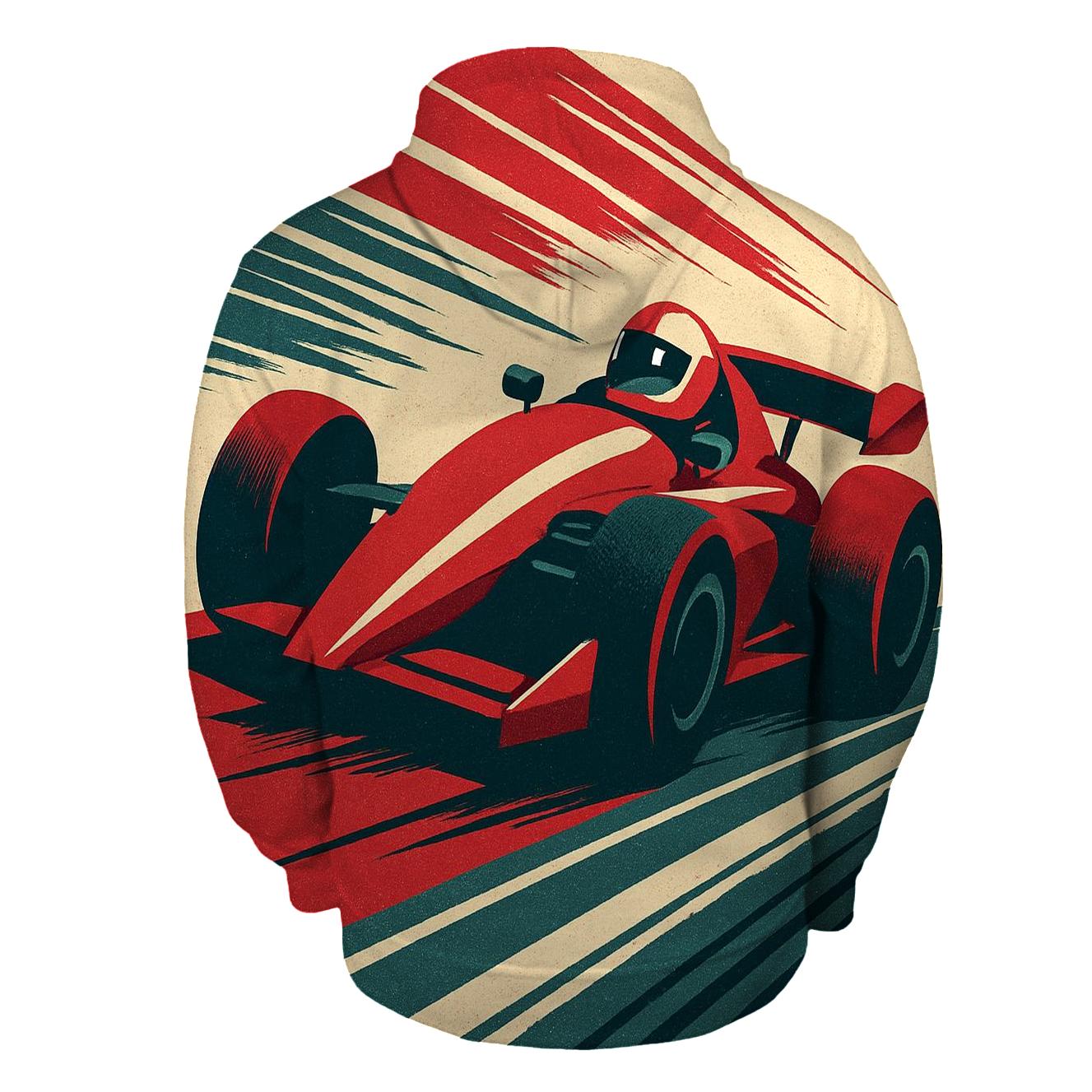 Retro Futurist Racing Poster pullover hoodies
