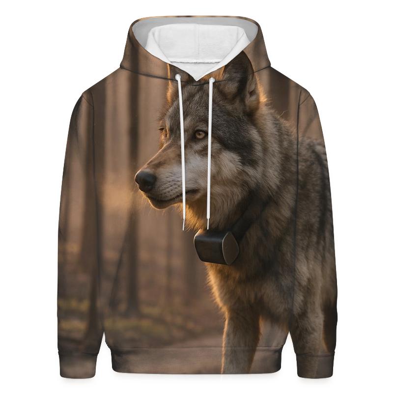 Radio Collared Wolf At The Boreal Firebreak hoodie designs
