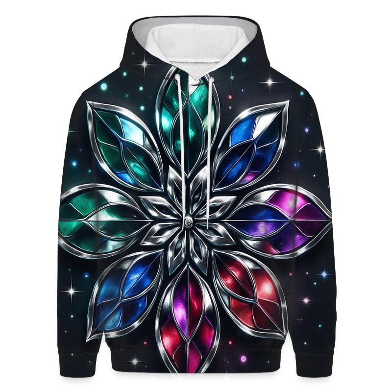Chrome Petal Radiance custom hoodies