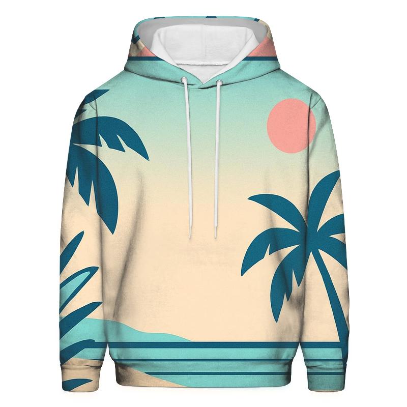 Miami Vice Pastel Wave Border designer hoodies
