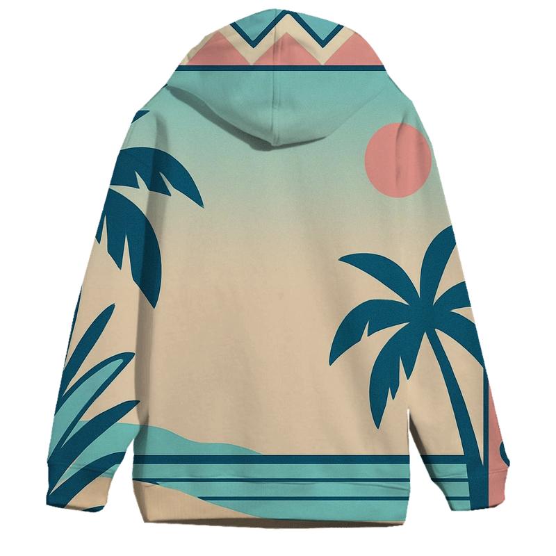 Miami Vice Pastel Wave Border designer hoodies