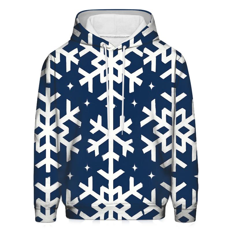 Snowflake Lattice Night Pattern zip-up hoodies