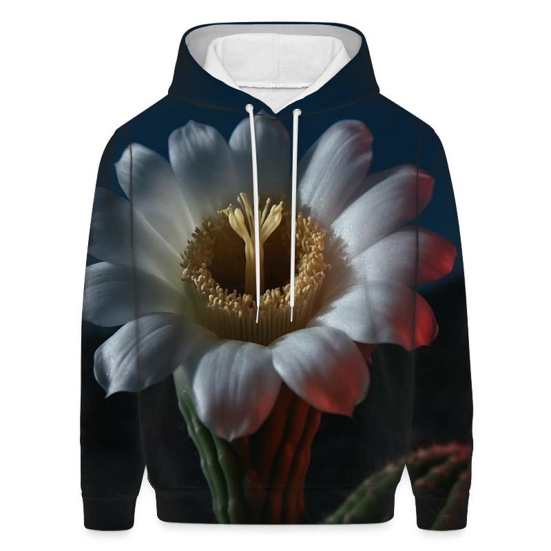 Nocturnal Cactus Bloom Survey In The Sonoran Desert designer hoodies