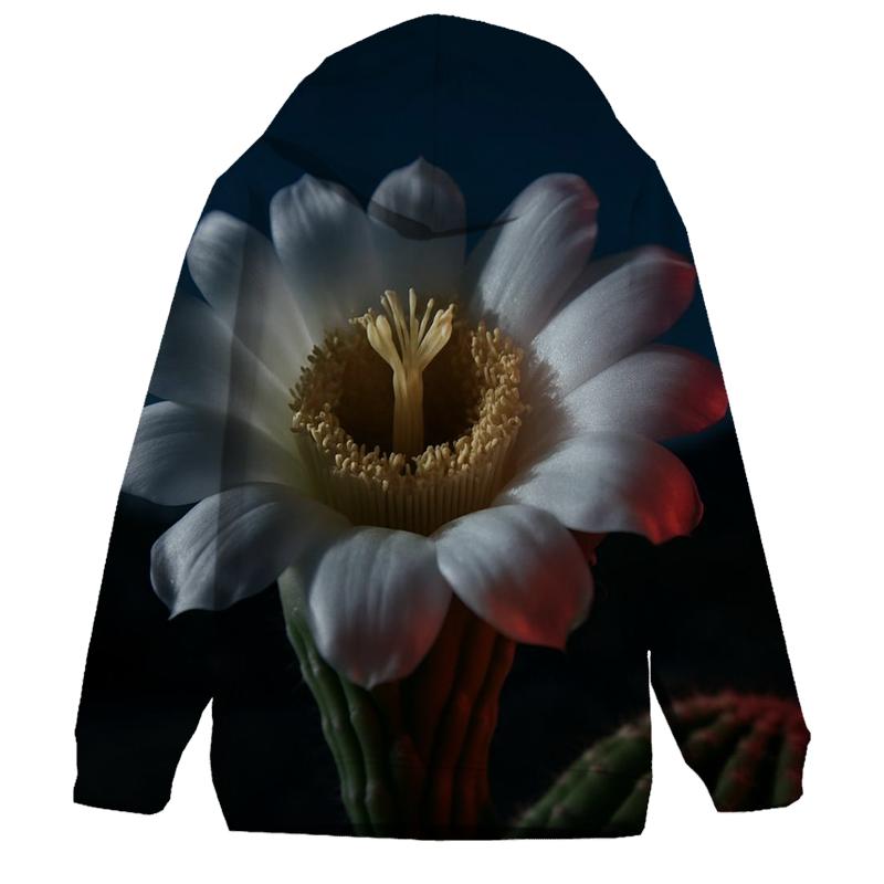 Nocturnal Cactus Bloom Survey In The Sonoran Desert designer hoodies