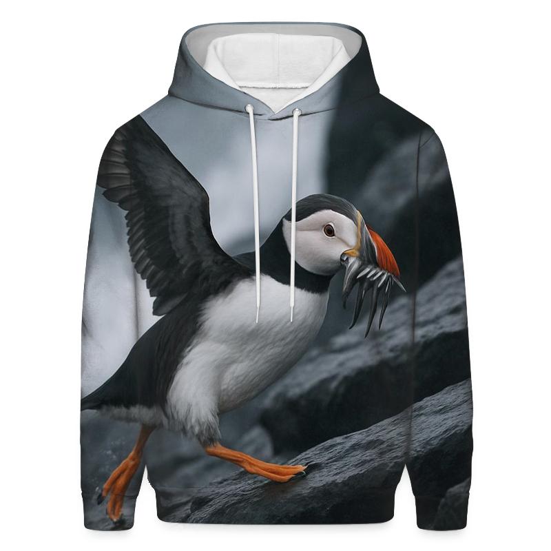 Basalt Spray Run Atlantic Puffin pullover hoodies