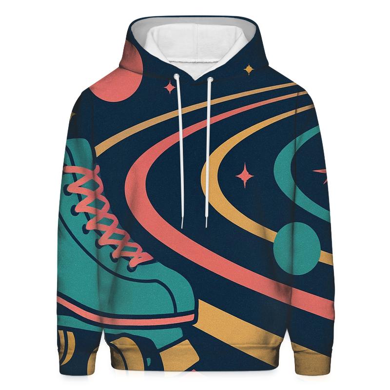 Roller Rink Cosmic Lanes graphic hoodies