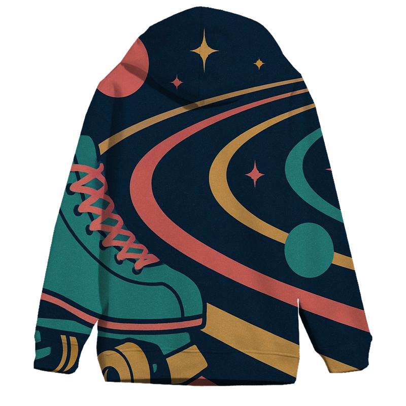 Roller Rink Cosmic Lanes graphic hoodies