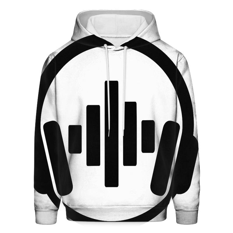 Monochrome Headphone Halo premium hoodies