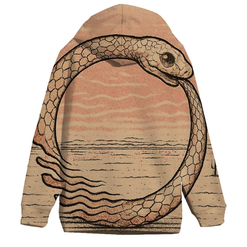 Salt Desert Ouroboros Mirage embroidered hoodies