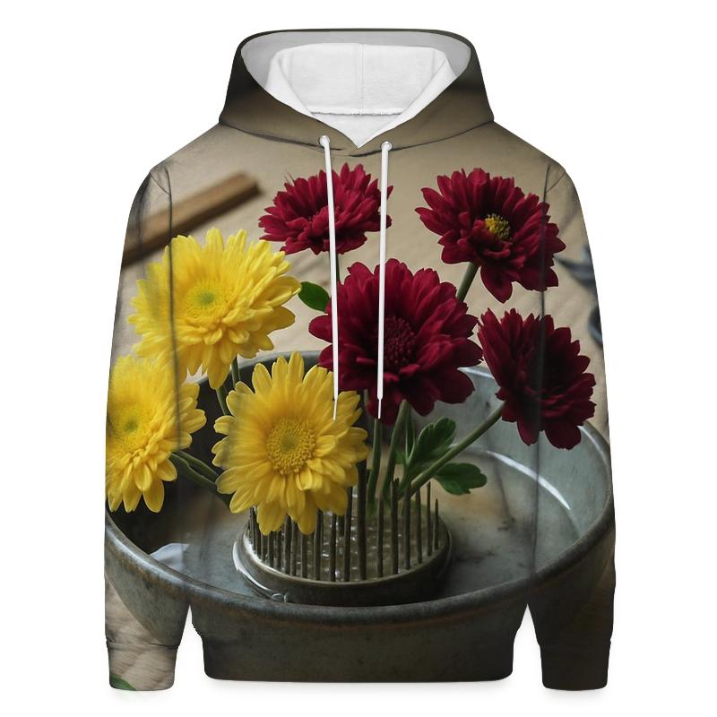 Edo Style Ikebana Workshop Still Life Of Seasonal Chrysanthemums hoodie designs