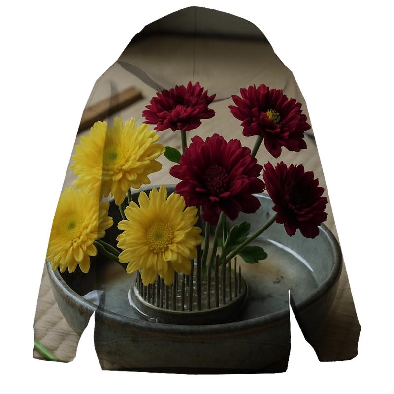 Edo Style Ikebana Workshop Still Life Of Seasonal Chrysanthemums hoodie designs