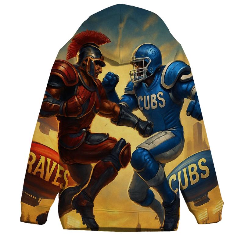Gridiron Airship Over Wrigley Skyline Clash hoodie styles