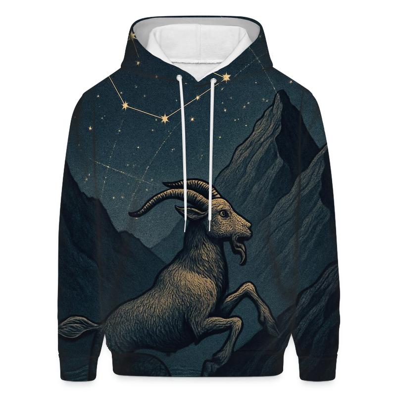 Capricorn Sea Goat Mountain Ascent Chart lightweight hoodies