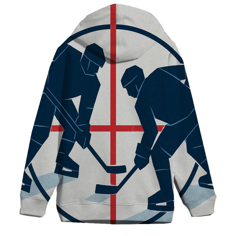 Ice Rink Geometry Faceoff pullover hoodies