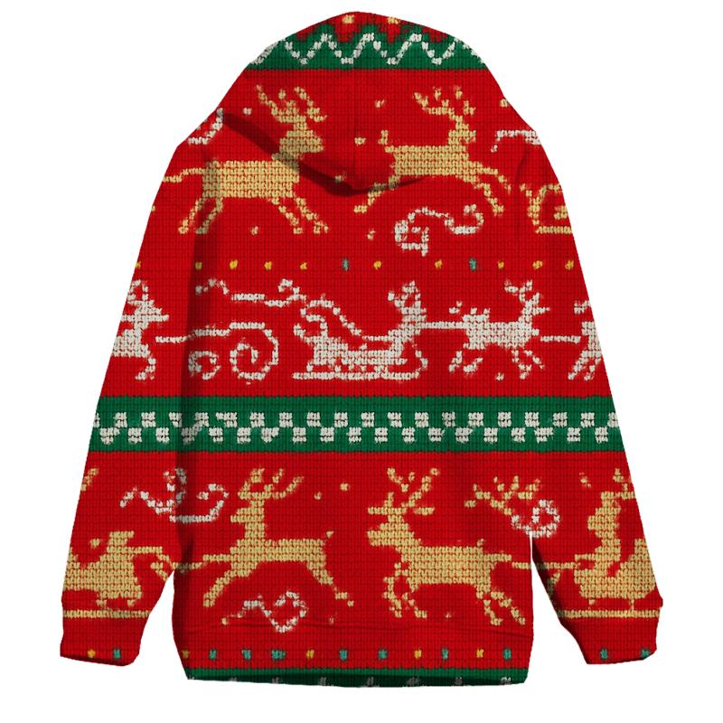 Santa Sleigh Speed Rows Design hoodie styles