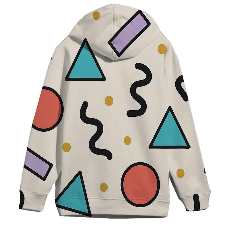 Memphis Confetti Geometry Mix printed hoodies