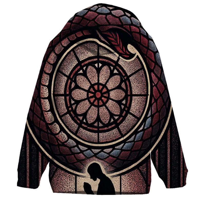 Cathedral Glass Ouroboros Halo heavyweight hoodies