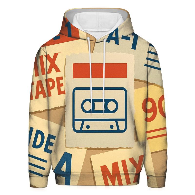 Cassette Label Sticker Collage custom hoodies