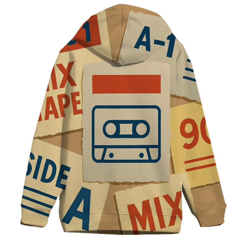 Cassette Label Sticker Collage custom hoodies