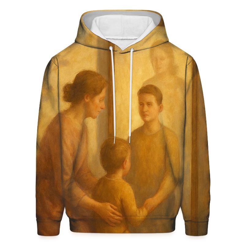 The First Mirror Where A Child Learns Worth embroidered hoodies