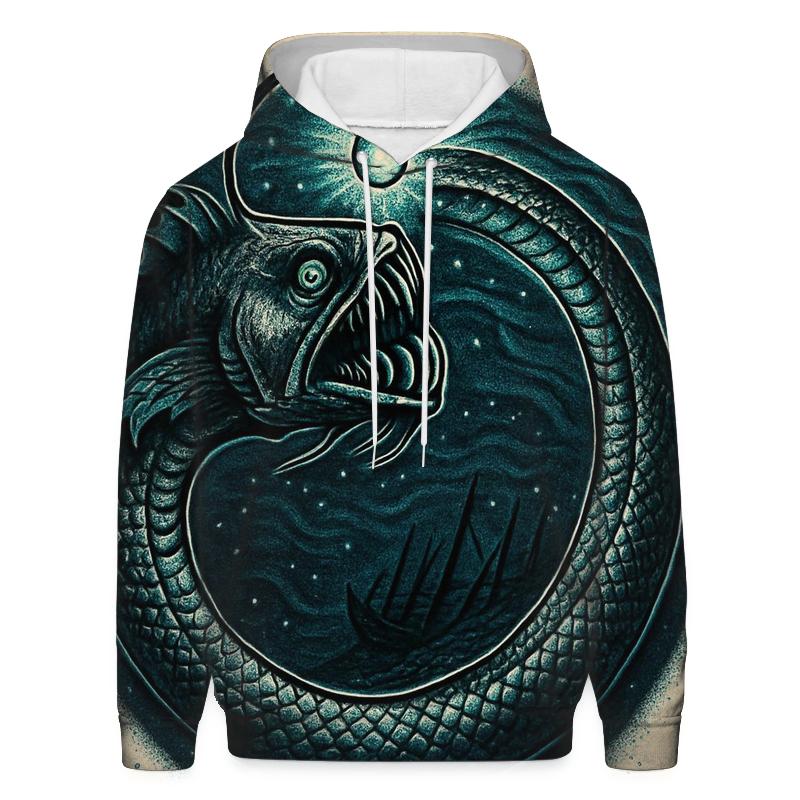 Deep Sea Lantern Ouroboros zip-up hoodies