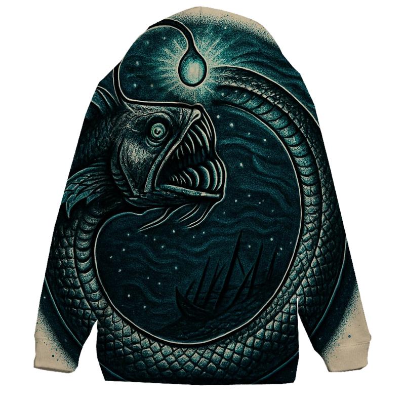 Deep Sea Lantern Ouroboros zip-up hoodies