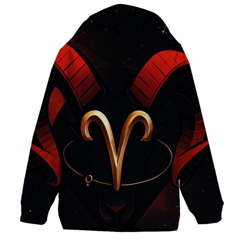 Aries Ram Horns And Mars Orbit Emblem heavyweight hoodies