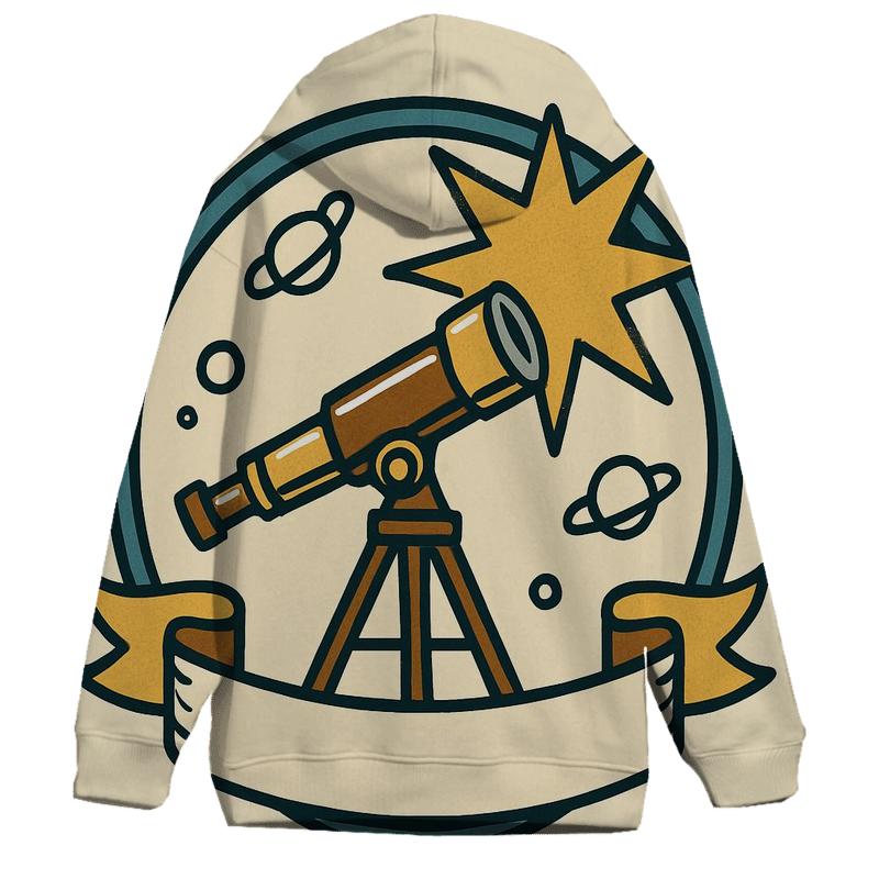 Groovy Telescope Starburst Badge lightweight hoodies