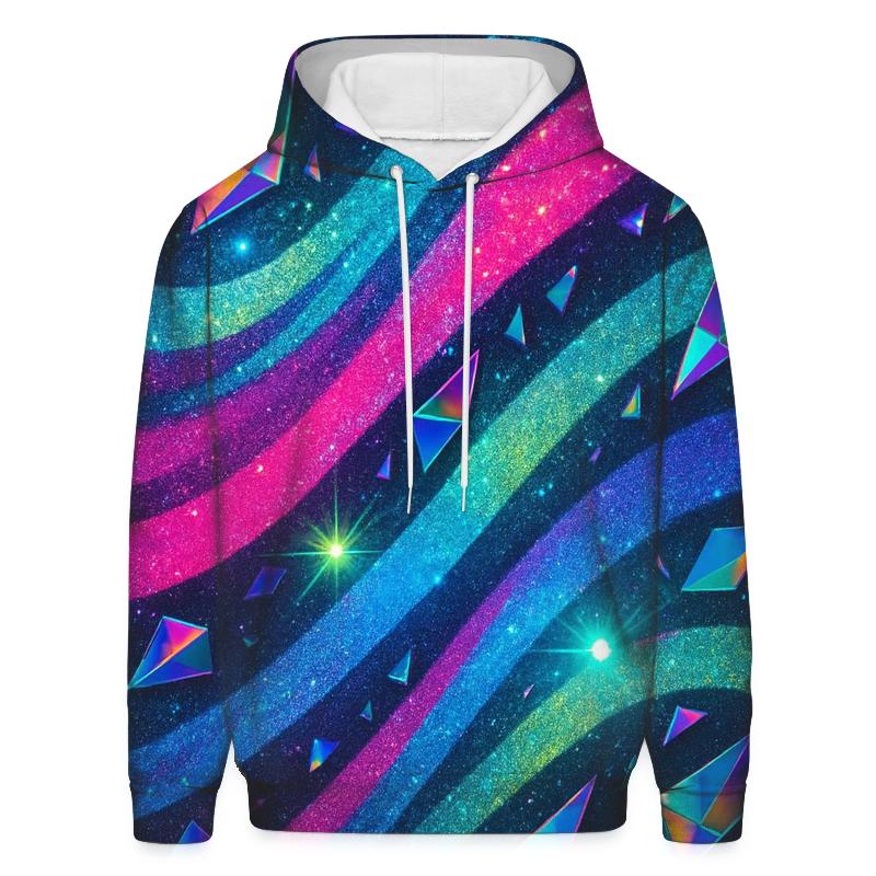 Electric Neon Glitter Arcwaves hoodie trends