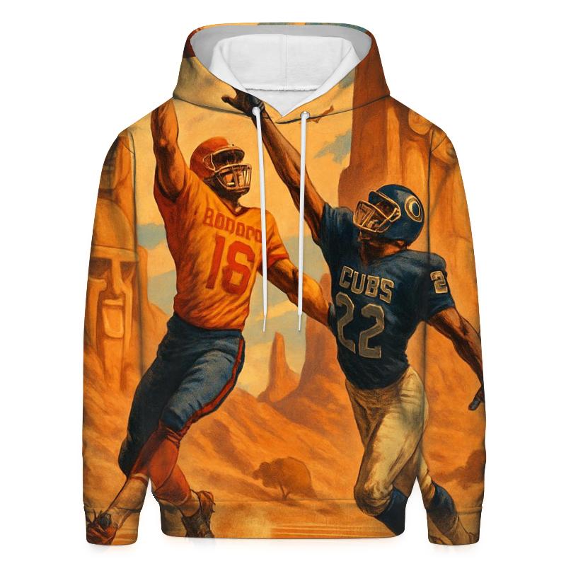 Sunset Canyon Field With Totem Helmets heavyweight hoodies