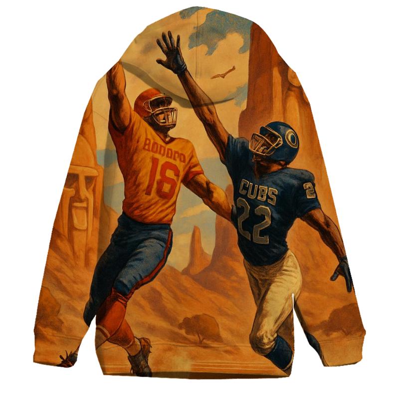Sunset Canyon Field With Totem Helmets heavyweight hoodies