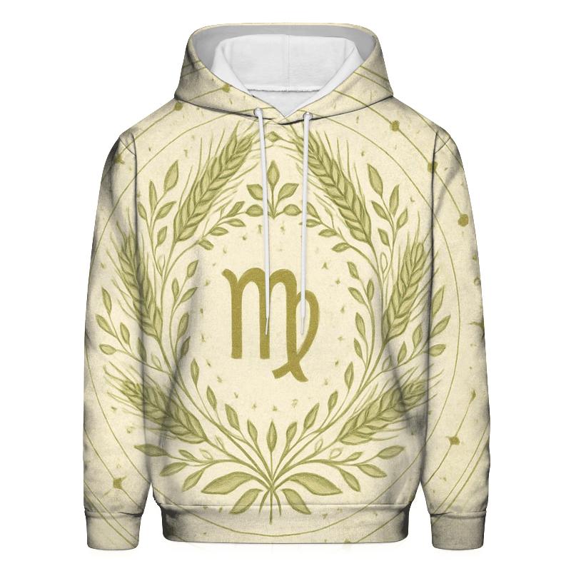 Virgo Wheat Sheaf Earth Mandala designer hoodies